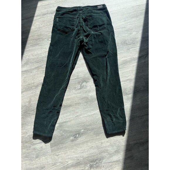 Paige Hoxton Ankle Women's dark green Velvet Jeans / Pants Sz 31 - Picture 5 of 6